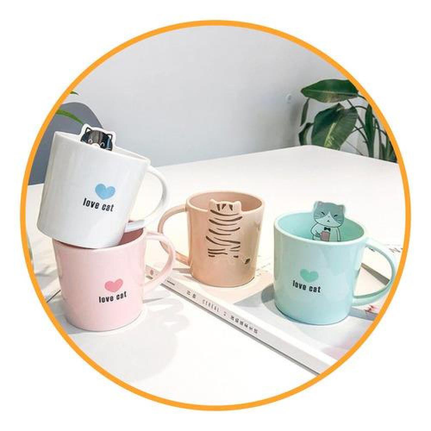 Taza Cer&aacute;mica Gatito Love Cat Kawaii image number 9.0
