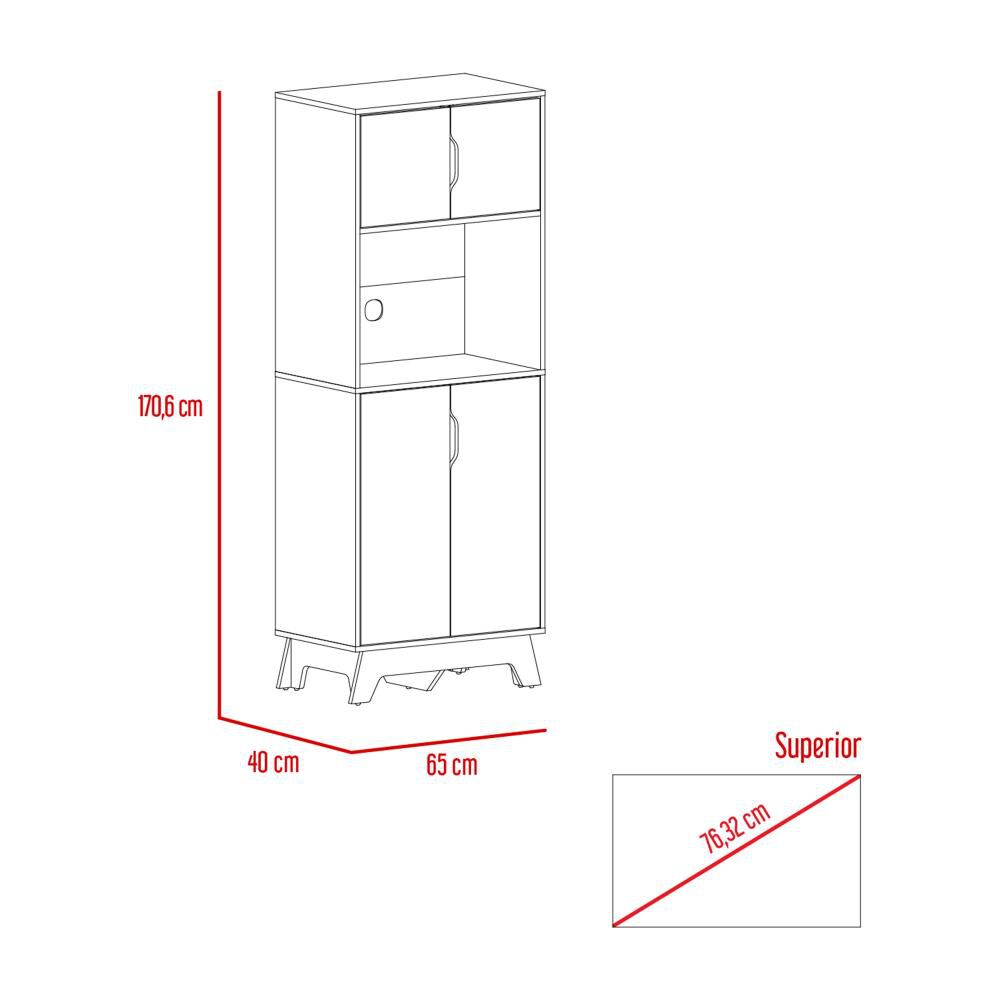 Mueble De Cocina Tuhome Bicolor / 4 Puertas image number 3.0