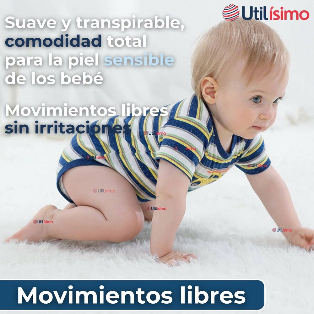 Pack 5 Bodys Ni&ntilde;o Manga Corta Tedmimak 100% Algod&oacute;n Baby On Board image number 5.0