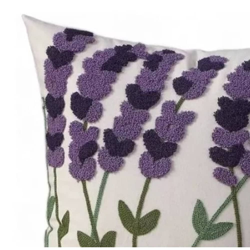 Funda Bordada Para Cojin 45x45cm Cierre Oculto Algodon image number 1.0