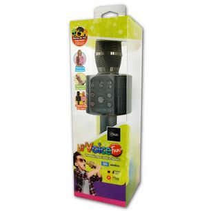 Parlante Port&aacute;til Tipo Micr&oacute;fono C/ Soporte Smartphone Black
