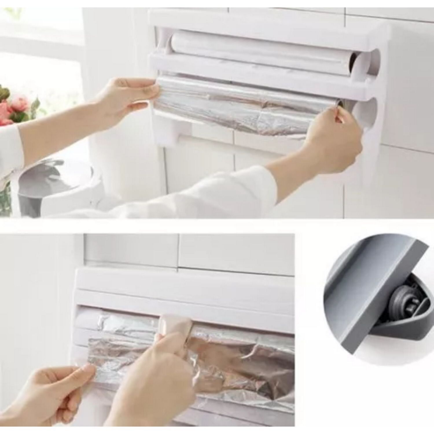 Dispensador Multifuncional Triple Cocina Film Papel image number 4.0