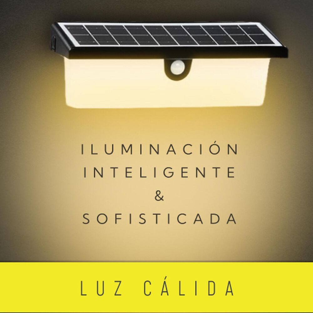 Pack 6 Aplique Solar Rectangular Contra Agua Con Sensor De Movimiento image number 2.0