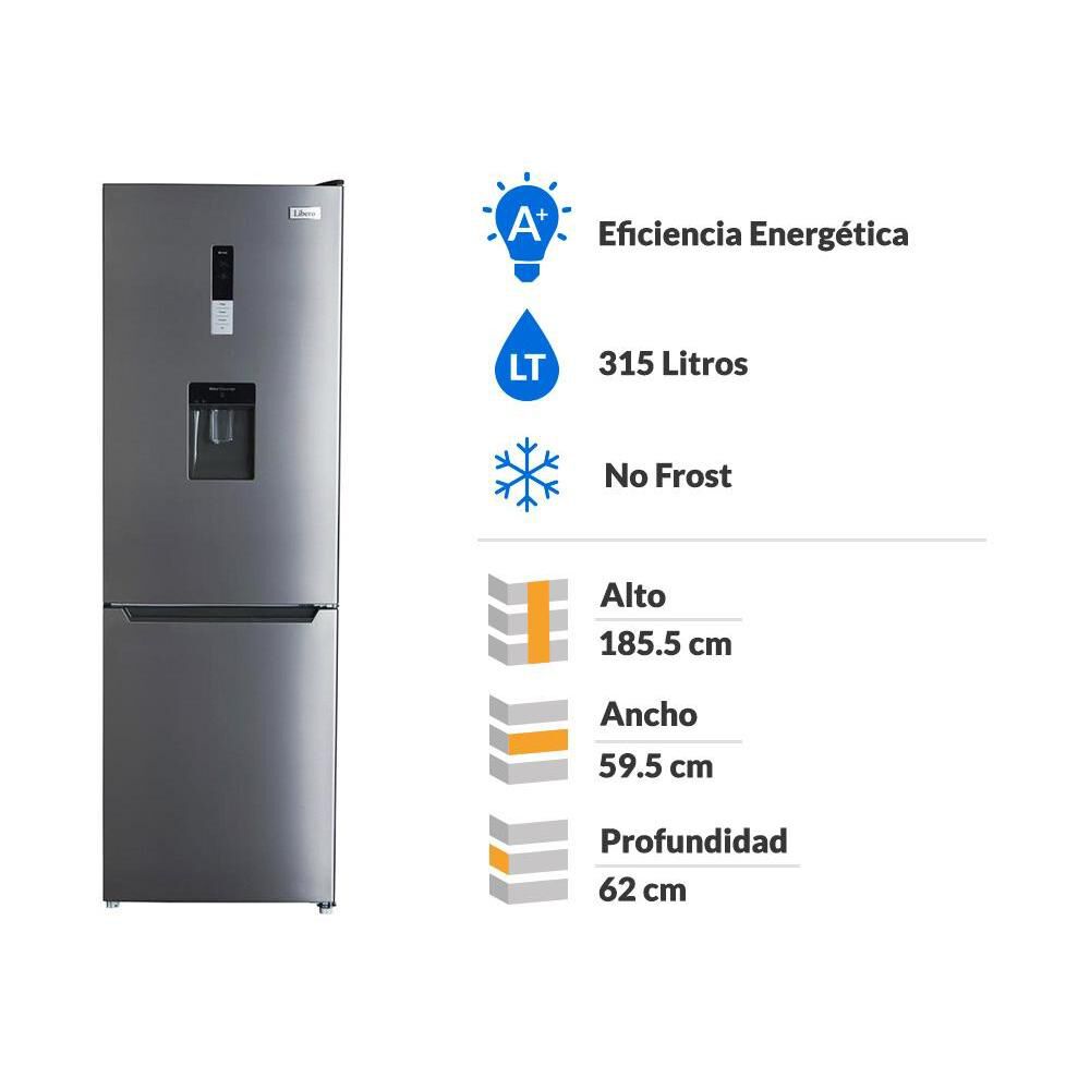Refrigerador Bottom Freezer Libero LRB-340NFIW / No Frost / 315 Litros / A+ image number 1.0