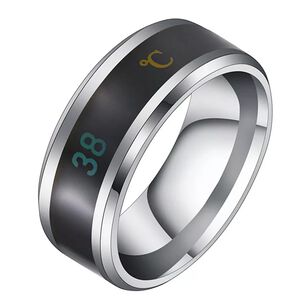 Anillo Titanio Indicador De Temperatura Corporal Termometro Personal