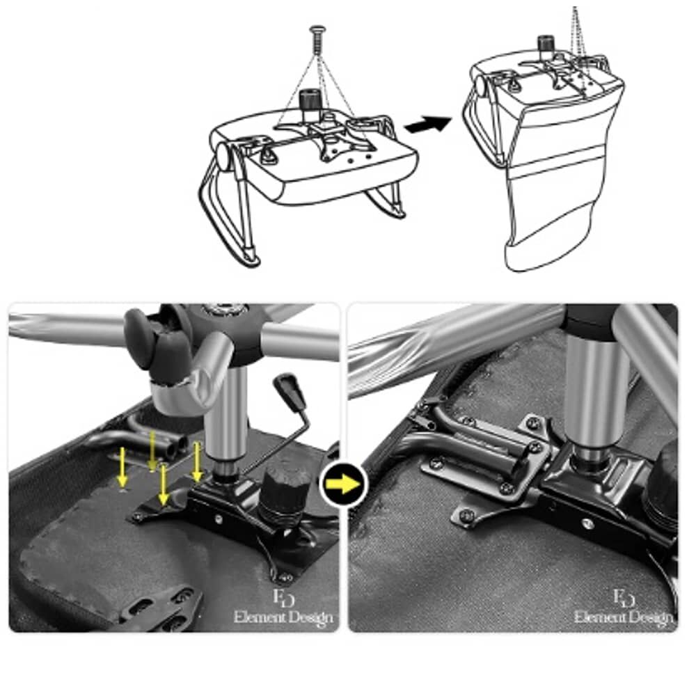 Vidita Silla De Oficina Ergon&oacute;mico Emilio Cuero Con Malla Color Negro image number 3.0