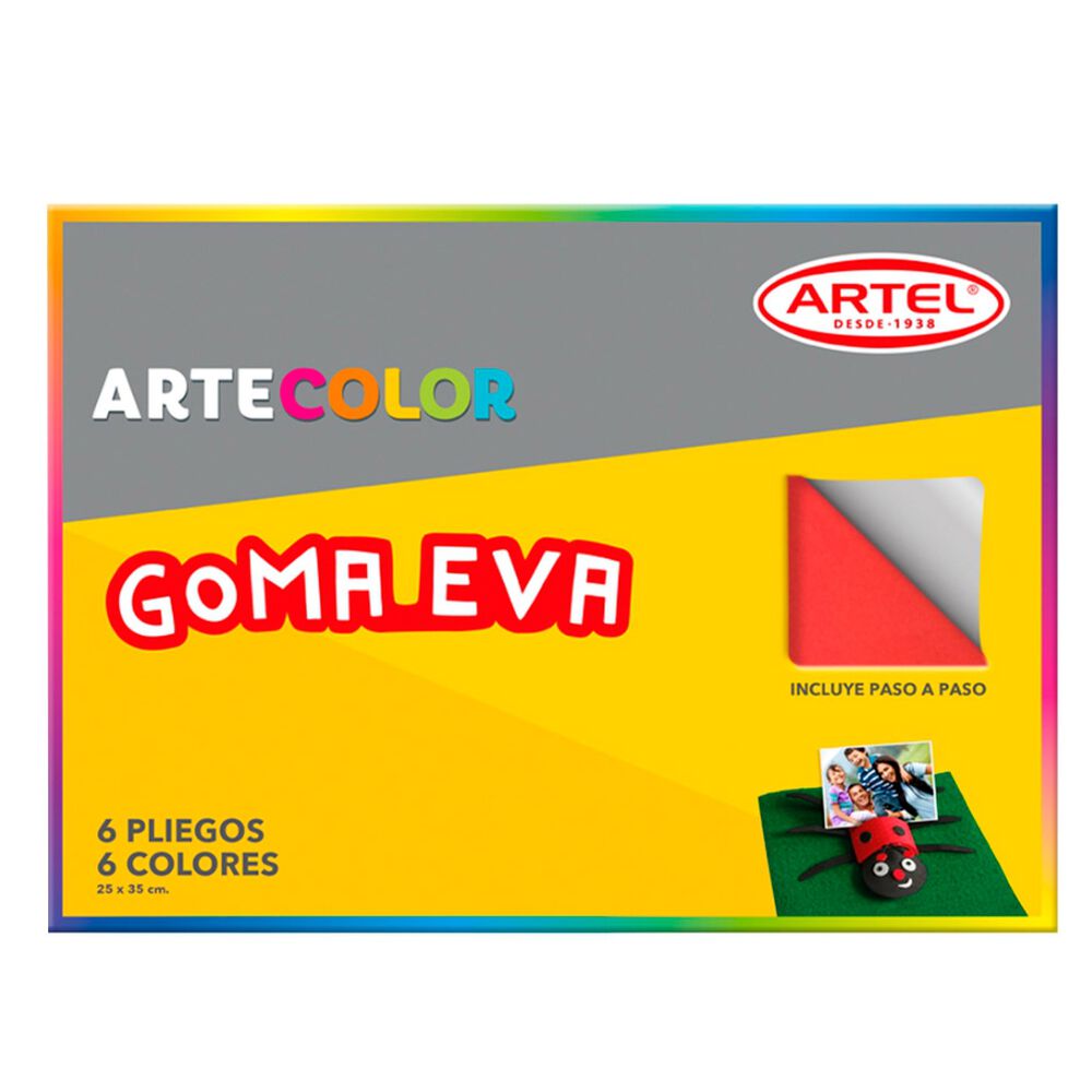 Artecolor Goma Eva 6 Pliegos Artel image number 0.0