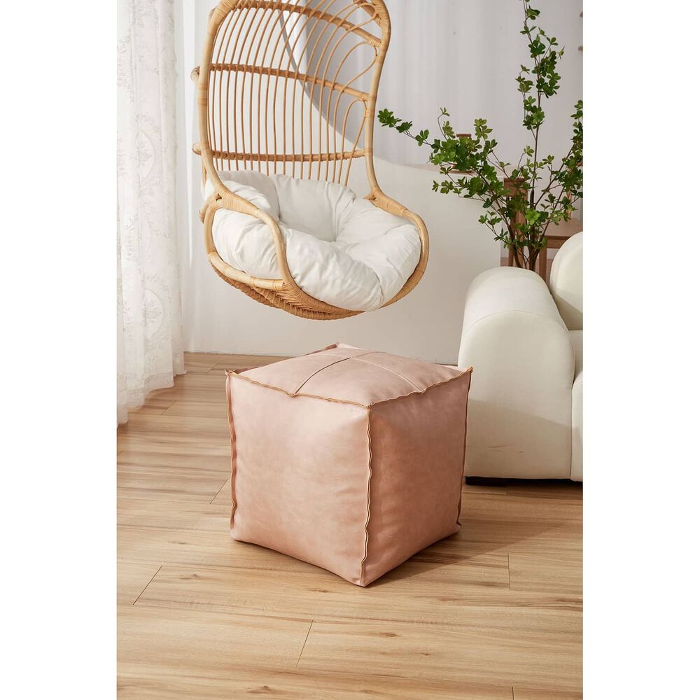 Set De 2 Pouf De Ecocuero Cuadrado 45x45cm image number 3.0