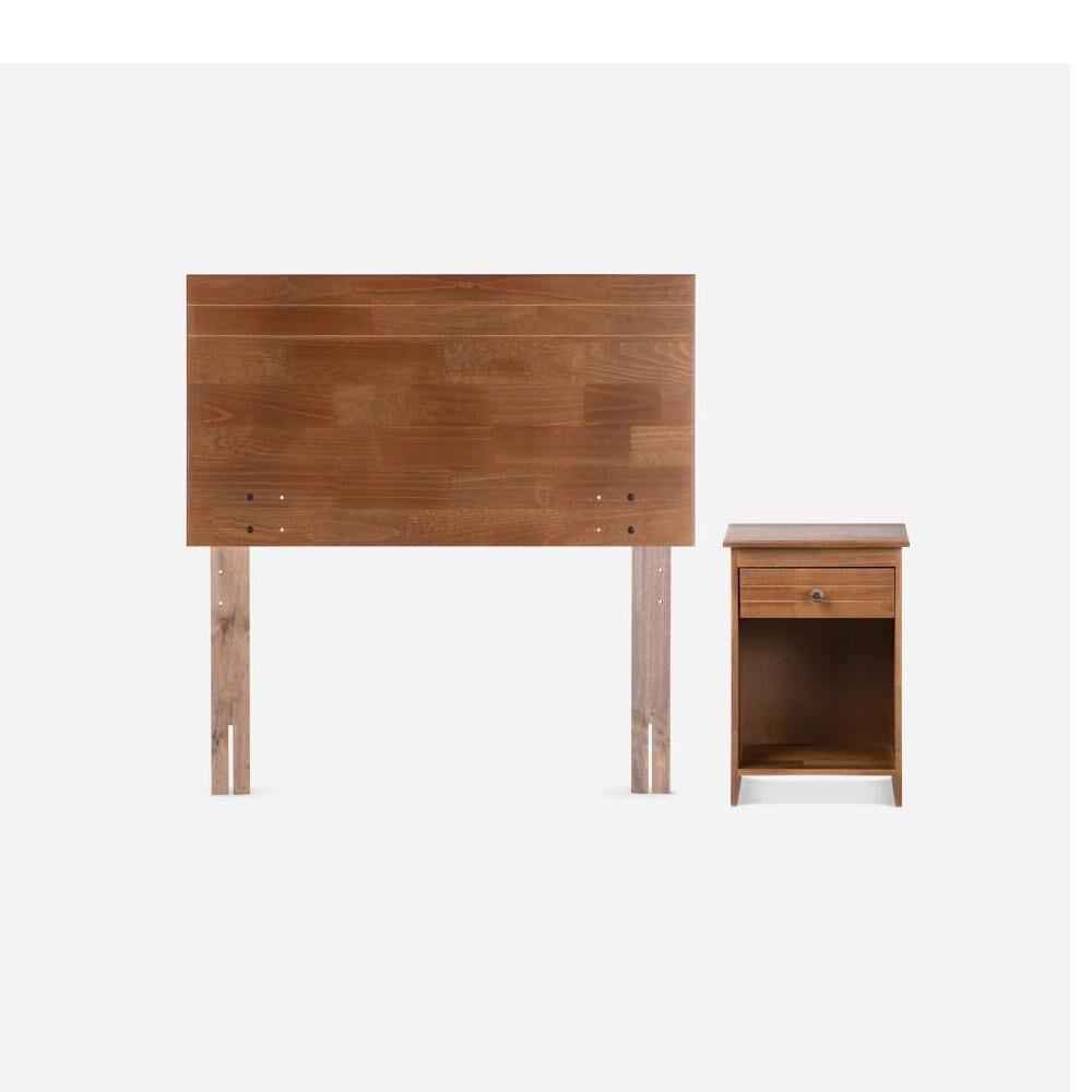 Cama Europea Rosen New Style 4 Plus / 1 Plaza / Base Normal + Set De Maderas Tabor Caramelo image number 2.0