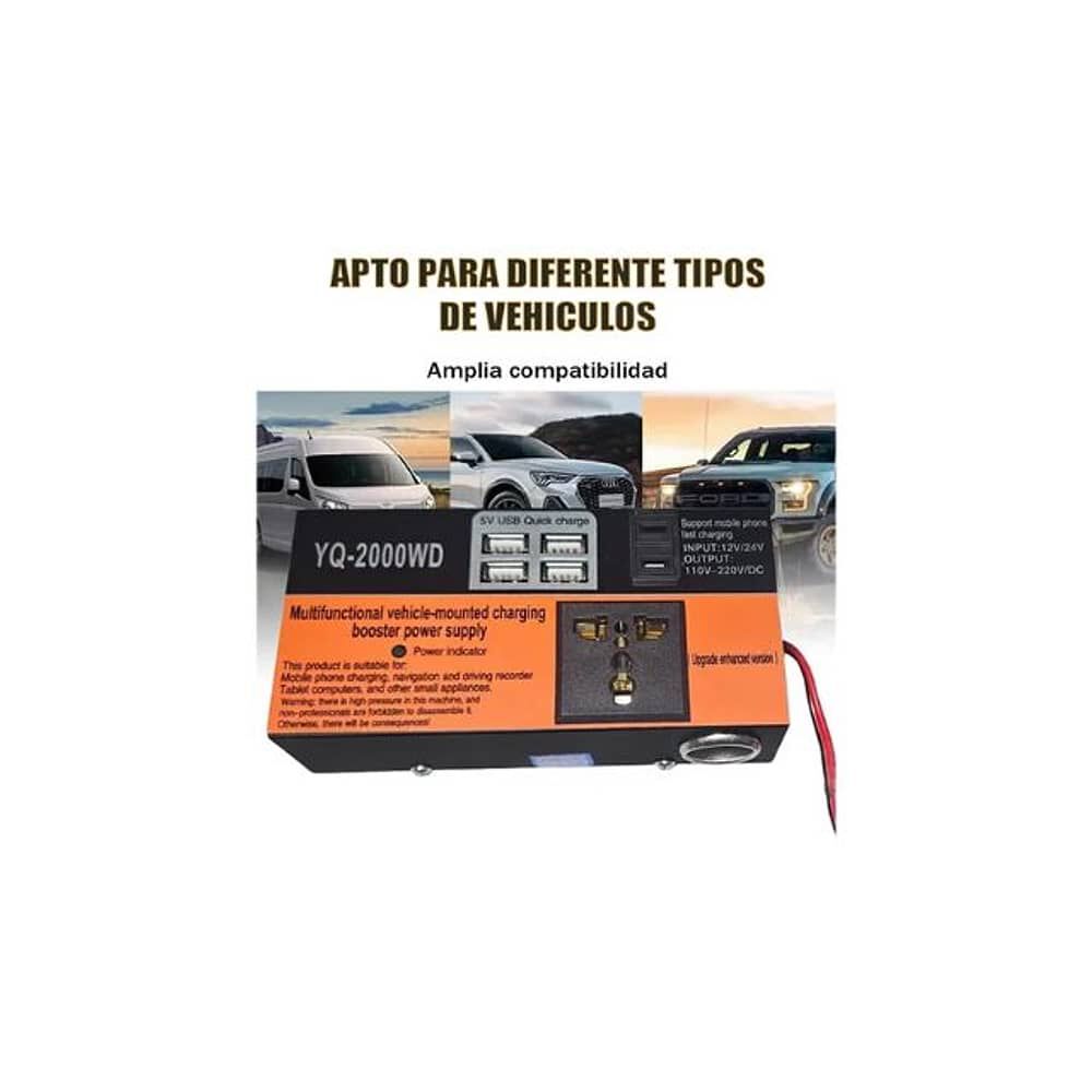 Inversor De Voltaje Auto Convertidor Corriente 200w 12v-220v image number 2.0