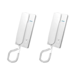 Pack 2 Citofonos Intercomunicadores Punto A Punto 200mts De Distancia Blanco