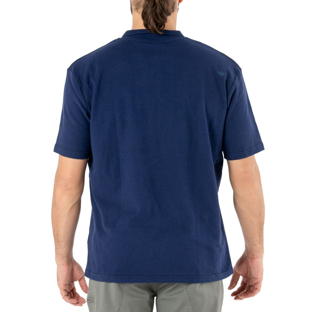 Polera Pique Quebec Manga Corta Azul Hombre image number 2.0