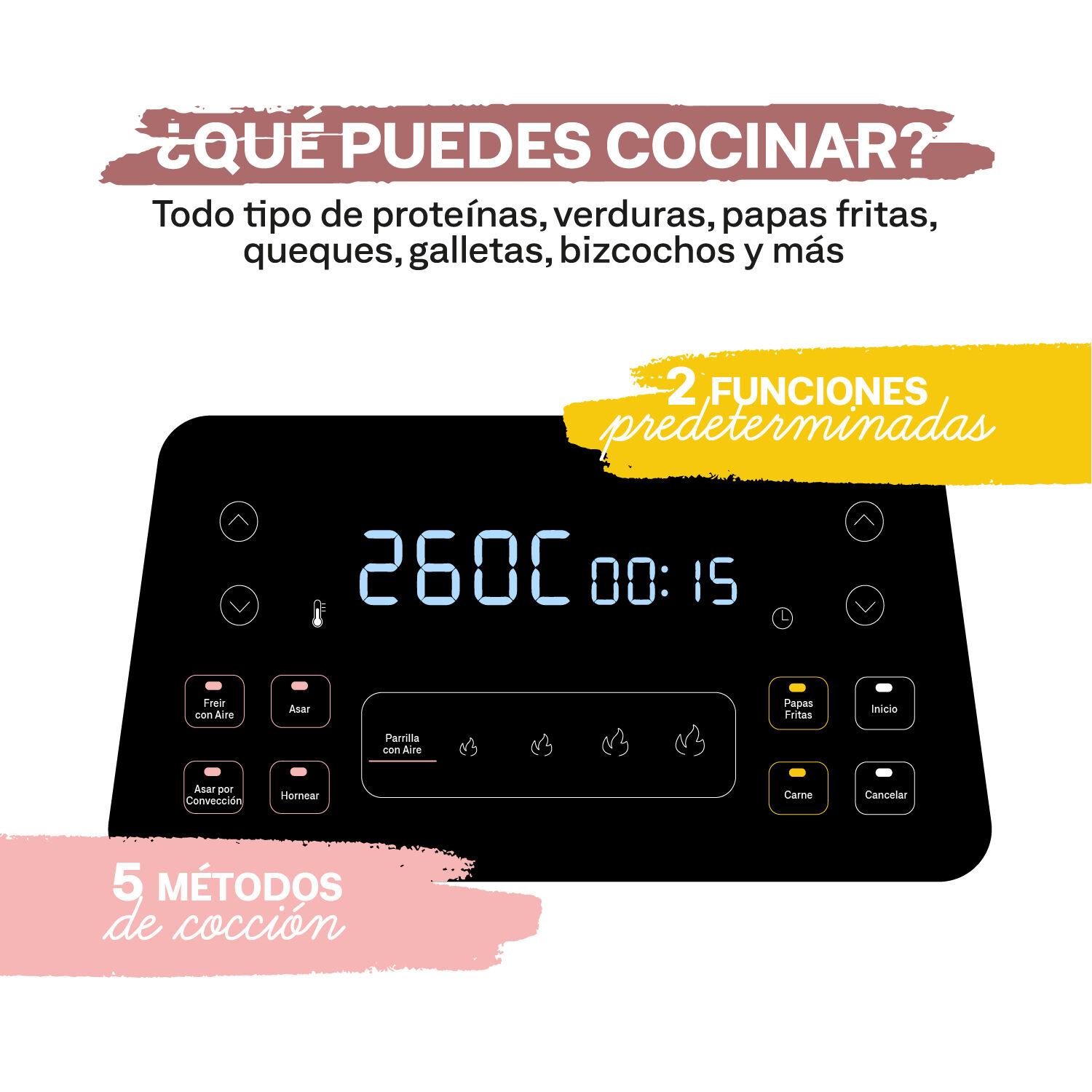 Freidora De Aire Parrilla Air Fryer Grill 6 L Easyways image number 2.0