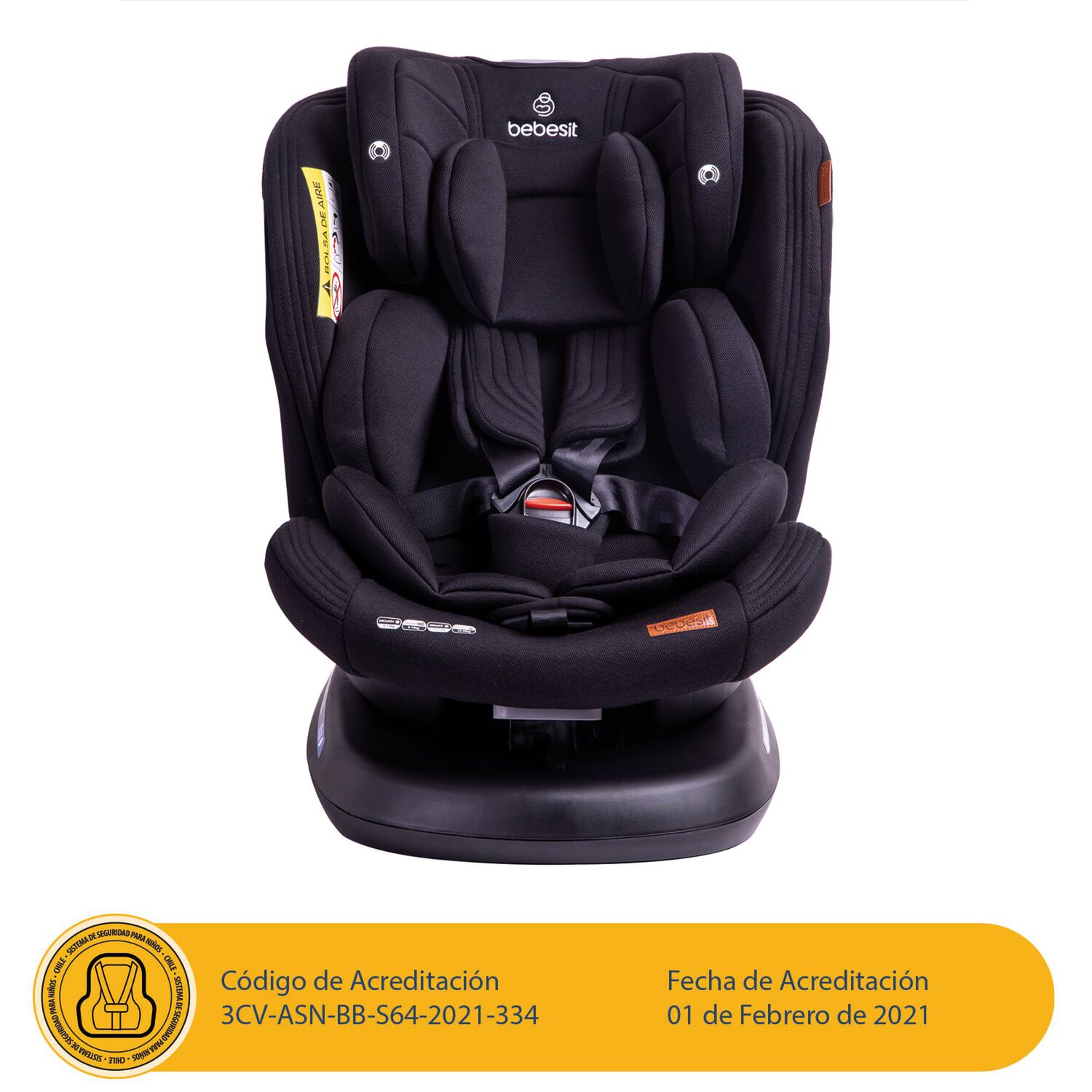 Silla De Auto Convertible Isofix Supra 360&ordm; Premium Negro image number 1.0