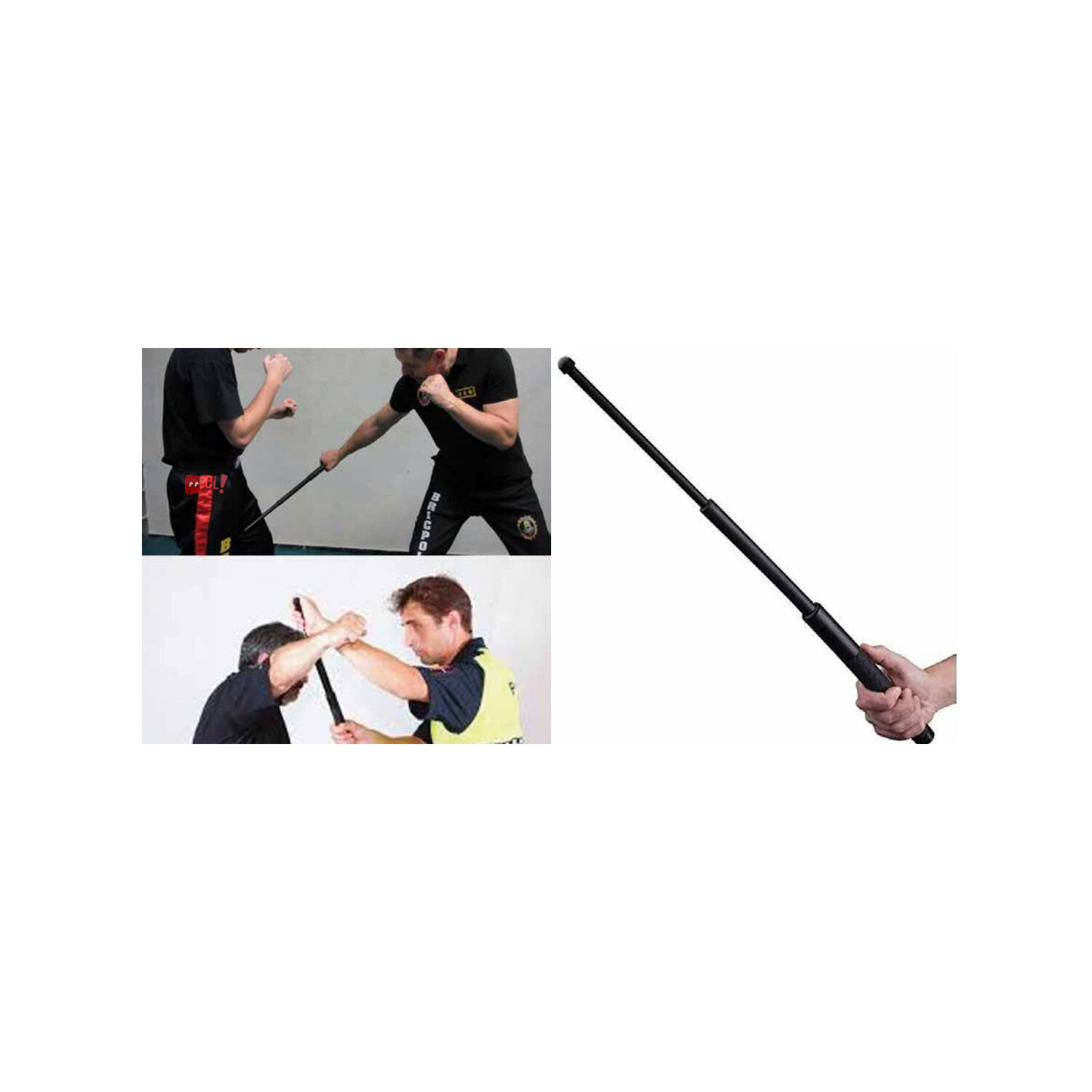 Bast&oacute;n Retr&aacute;ctil Defensa Personal 50cm De 3 Cuerpos - Ps image number 2.0