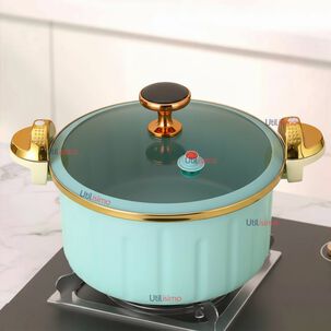 Olla De Micro Presión Esmalte Antiadherente Capacidad 12 Litros Color Azul