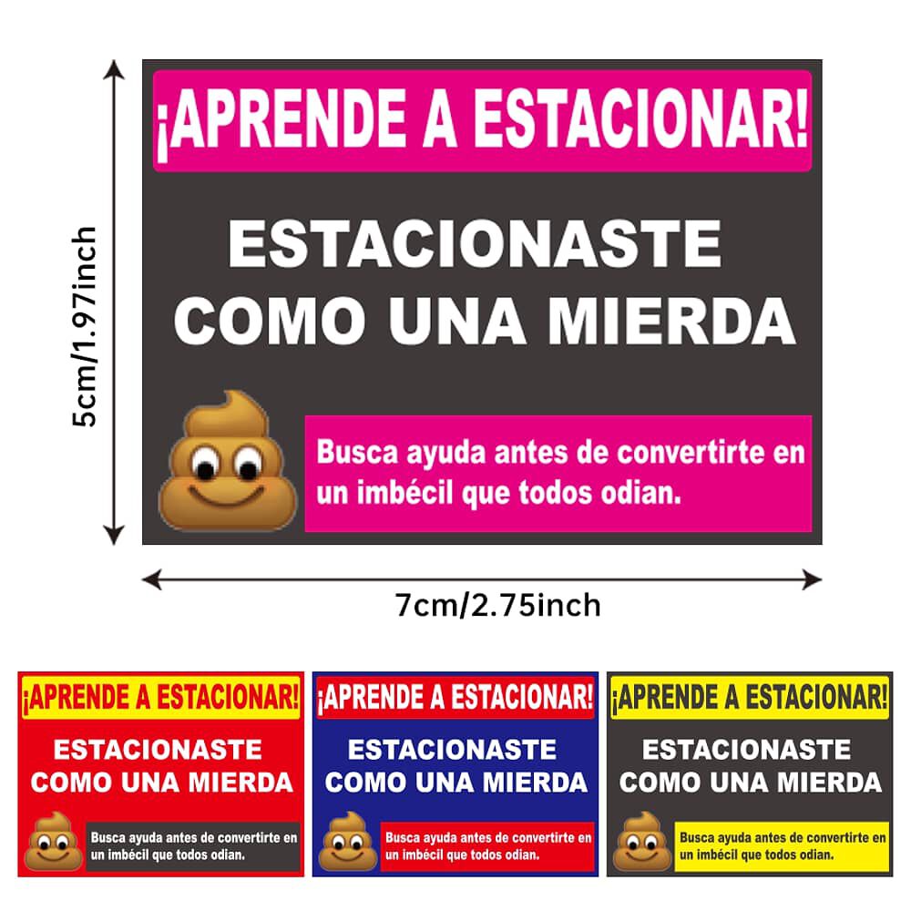 Pack Sticker Pegatinas Divertidas De Advertencia Estacionar image number 0.0