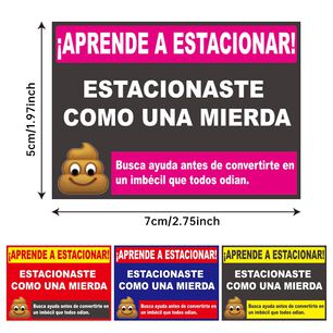 Pack Sticker Pegatinas Divertidas De Advertencia Estacionar