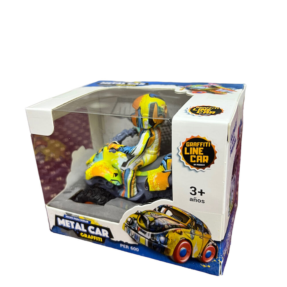 Auto | Camioneta | Moto Metalico Graffiti Juguete Fricción image number 5.0