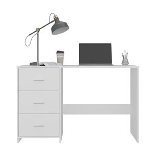 Escritorio Con Cajonera Fm Blanco 76,2x120,8x42,1 Cm