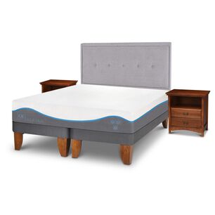 Cama Europea Cic Alaska / King / Base Dividida + Set De Maderas
