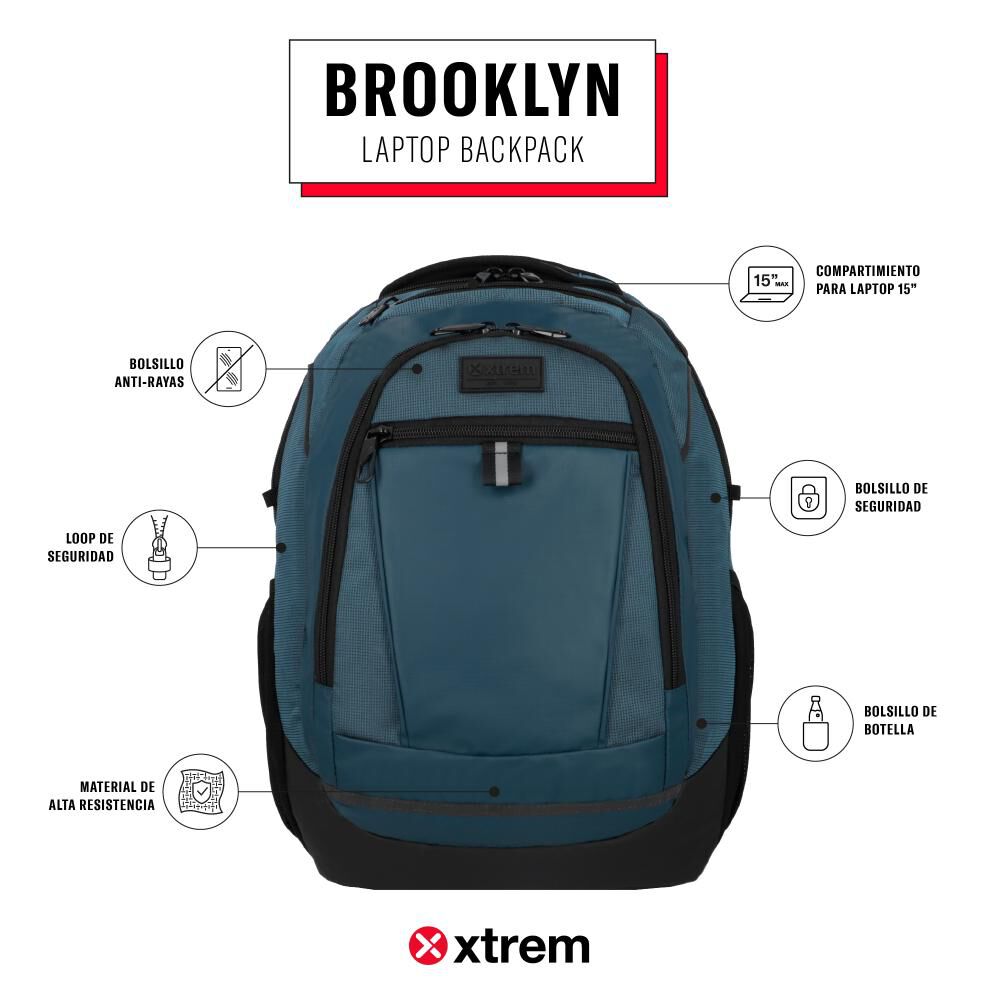Mochila Notebook Xtrem Brooklyn 5xt 15" image number 8.0