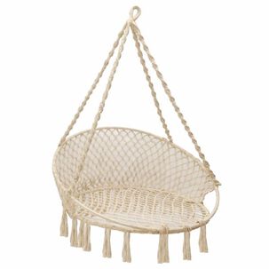 Silla Columpio Colgante Natural Redondo Adulto 80x60x120