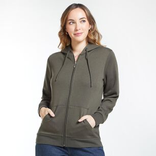 Poler&oacute;n B&aacute;sico Full Zipper Cuello Redondo Con Capucha Mujer Geeps