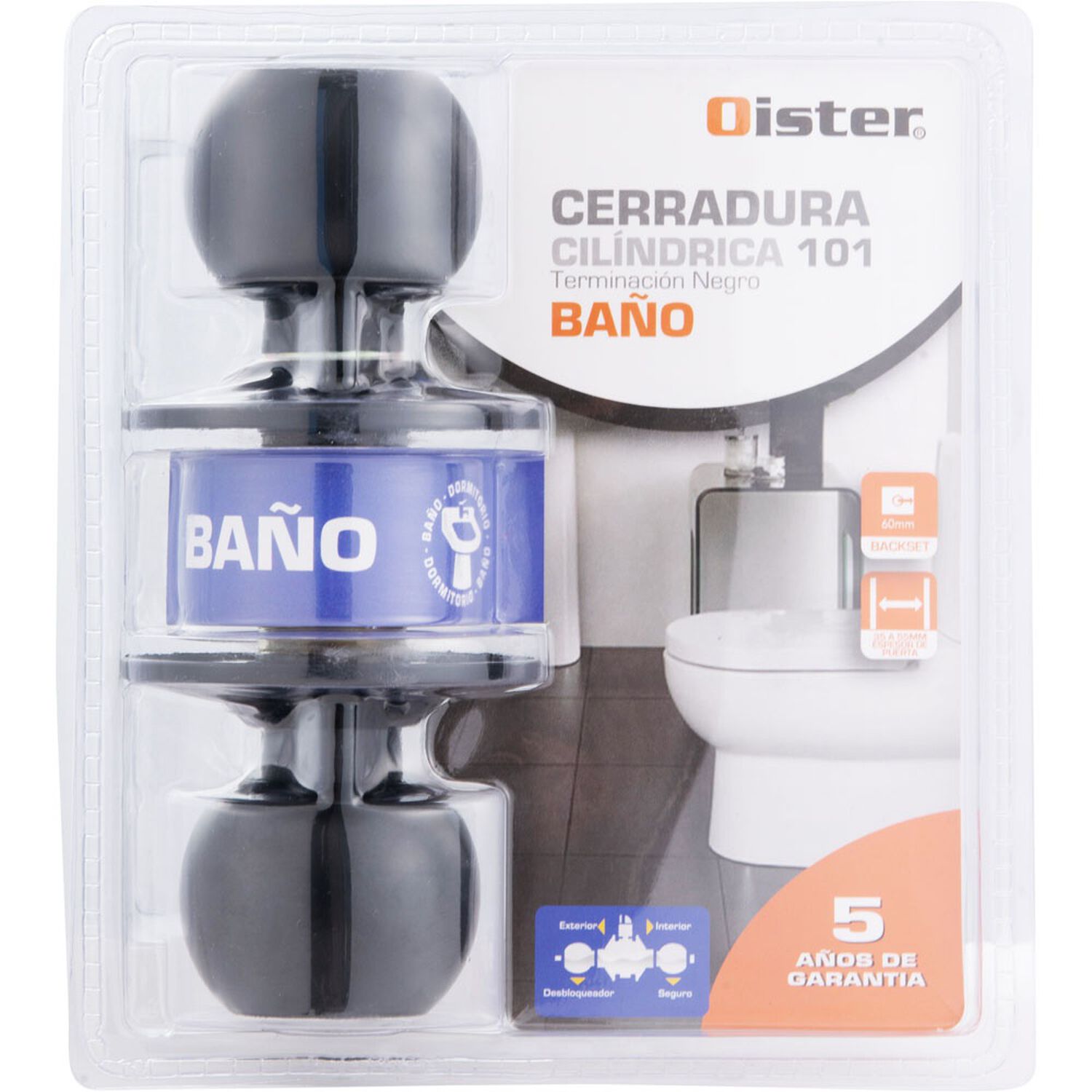 Cerradura Cil&iacute;ndrica Oister 101 Ba&ntilde;o image number 7.0