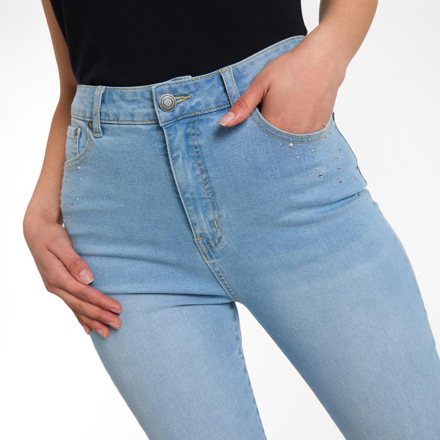 Jeans Tiro Alto Recto Mujer Sexy Large image number 4.0