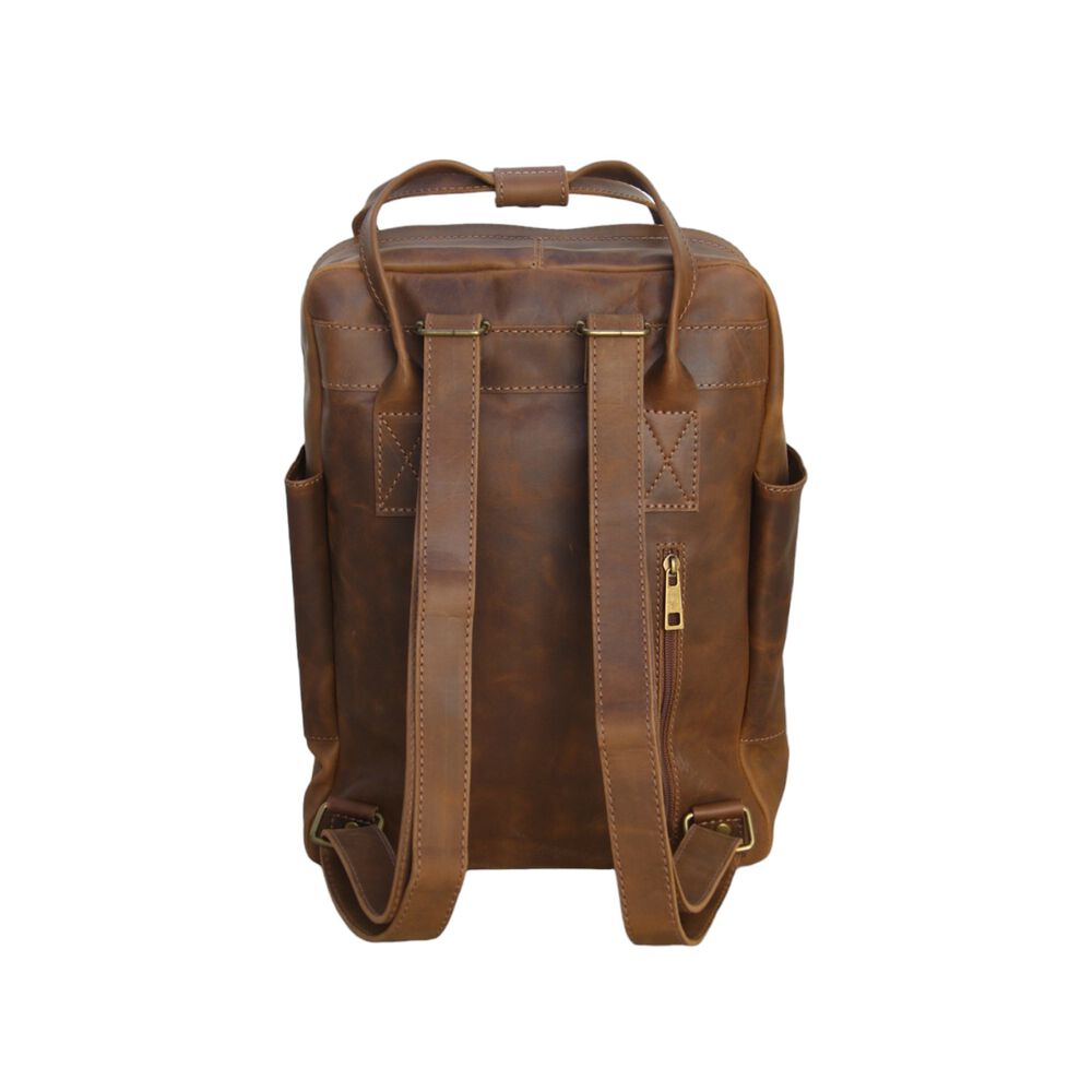 Mochila De Cuero Varas image number 2.0
