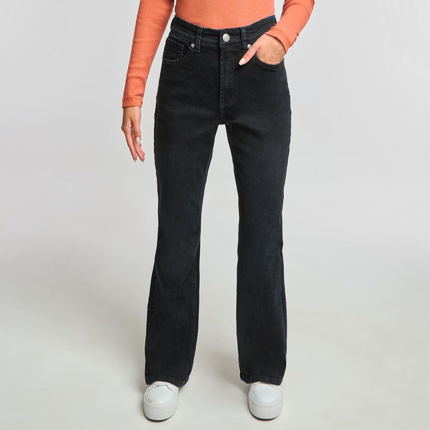Jeans Tiro Medio Flare Mujer Freedom image number 0.0