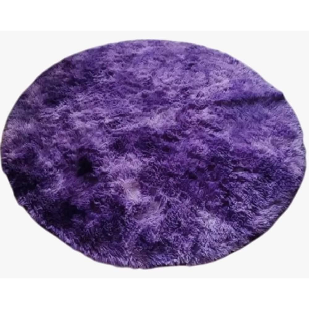 Alfombra Redonda Peluda Morada image number 0.0