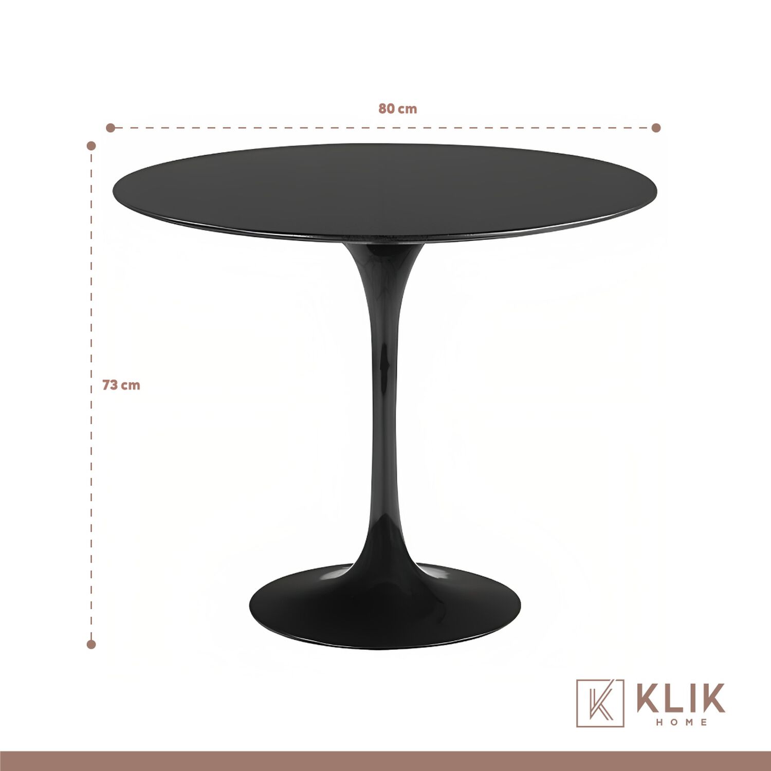 Comedor Mesa Tulip Negra + 4 Sillas Comedor Enrejada Negra image number 4.0