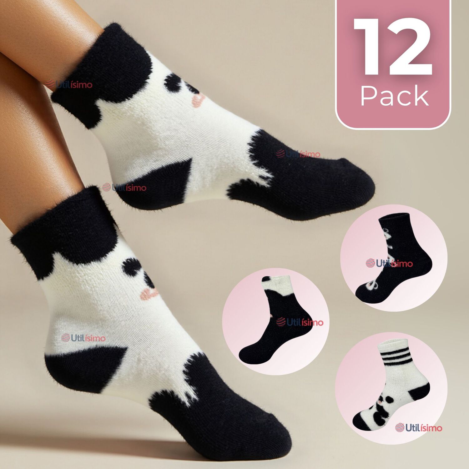 Pack 12 Calcetines T&eacute;rmicos Extra Suaves Terciopelo De Vis&oacute;n Lola Teen Surtido image number 0.0