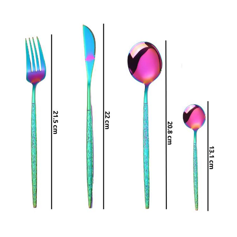 Set Cubiertos De Mesa Tornasol Acero Inoxidable 24 Piezas image number 3.0