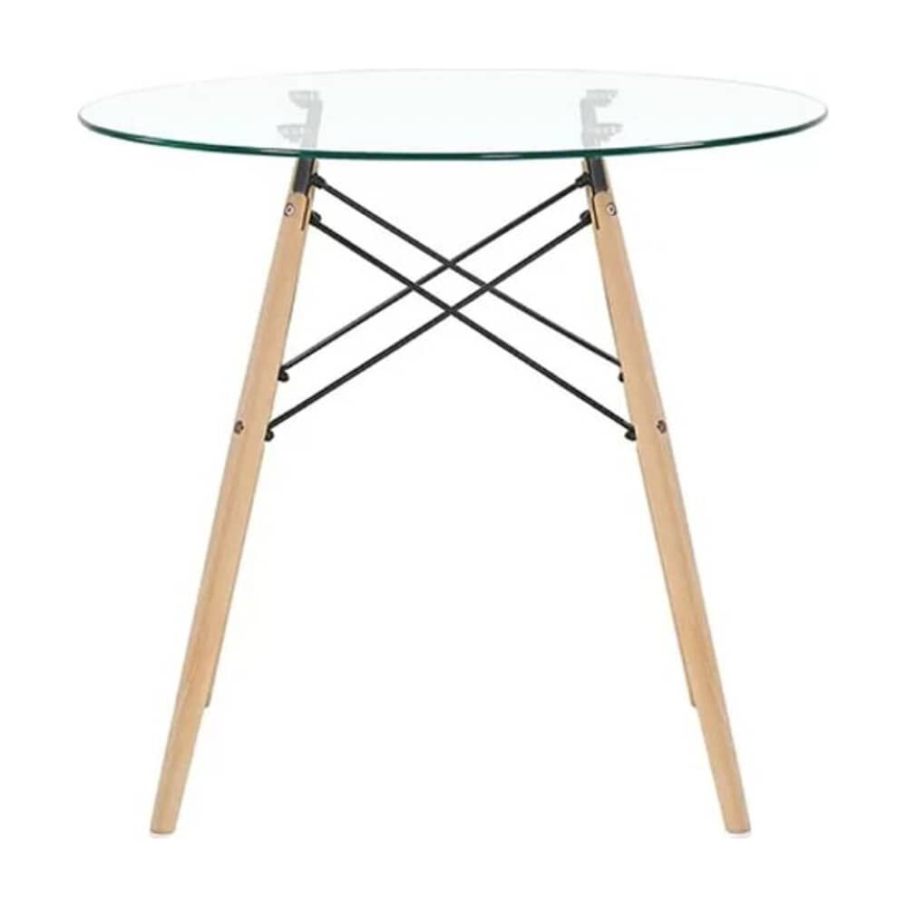 Mesa Eames De Vidrio Templado 70 Cm Di&aacute;metro Artihogar image number 1.0