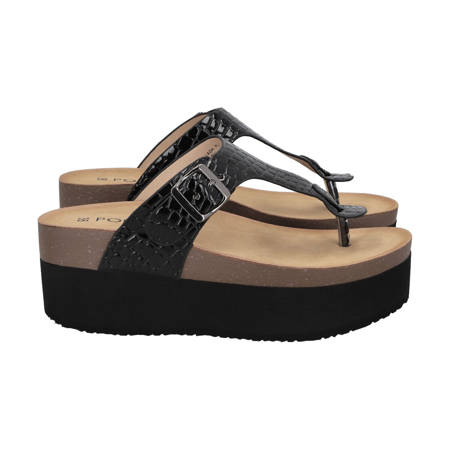 Sandalia Mujer Negro Plataforma Blake Police image number 2.0