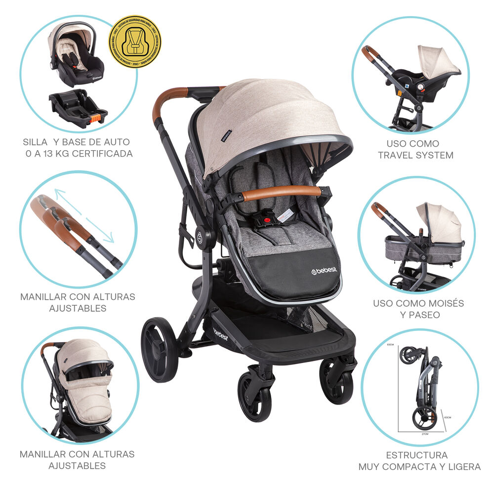 Coche Travel System Taurus Beige image number 5.0