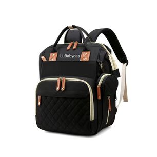 Mochila Maternal Lubabycas Impermeable Con Accesorios Negra