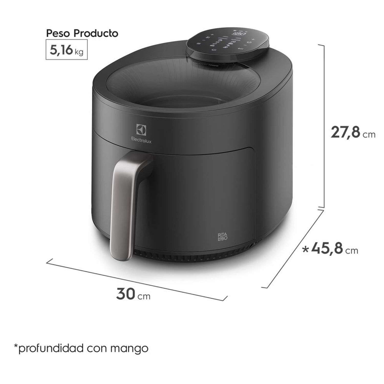 Freidora Electrolux Eaf170 / 5.1 Litros / 1500 W image number 1.0