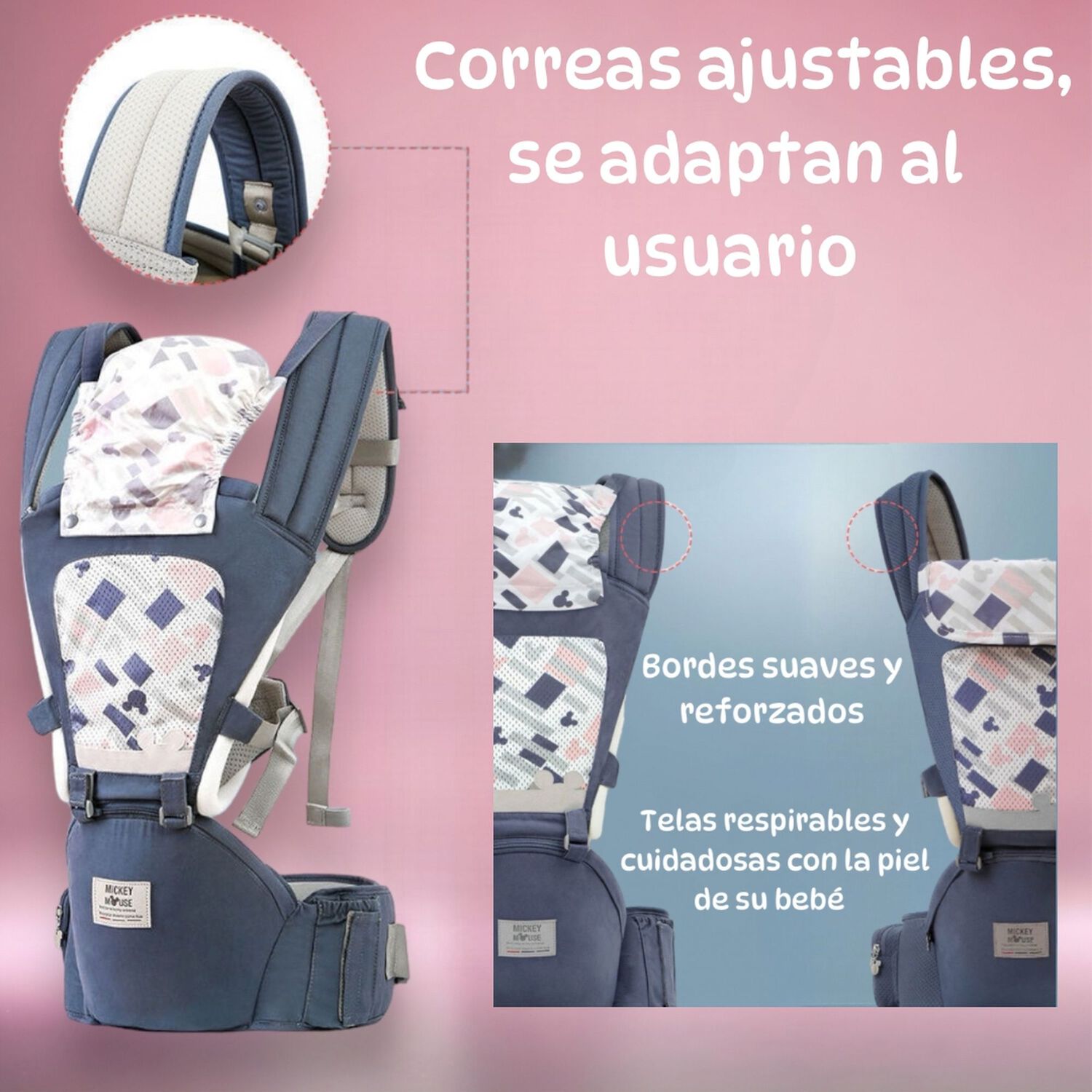 Portabeb&eacute; Ergonomico 6 En 1 Azul By Lubabycas image number 7.0