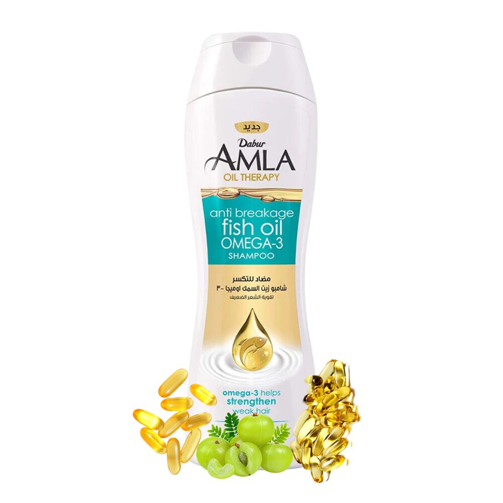 Dabur Amla Shampoo Fish Oil Omega 3 400 Ml image number 1.0