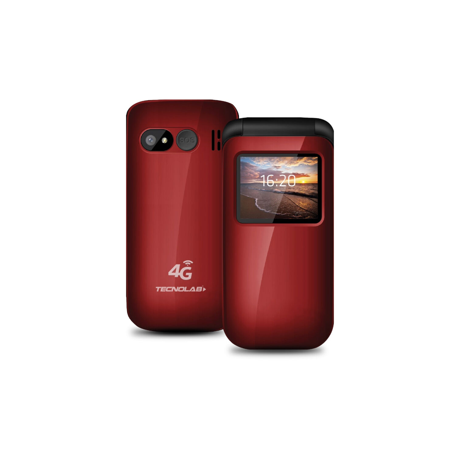 Celular Senior Adulto Mayor 4g Almeja Rojo - Ps image number 0.0