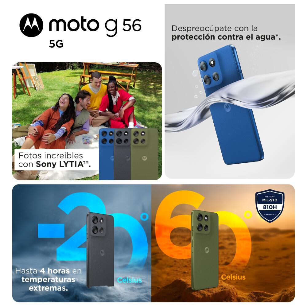 Smartphone Motorola Moto G56 / 5G / 256 GB / Azul / Liberado image number 3.0
