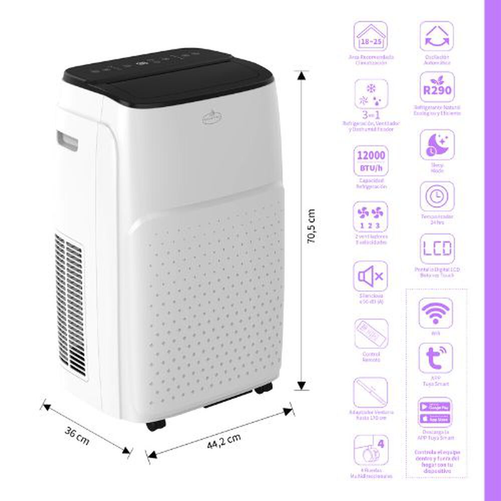 Aire Acondicionado Portátil Wifi 12000 Btu Ld 12wf Es White image number 1.0
