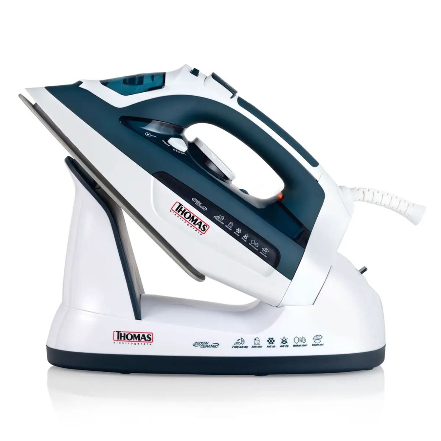 Plancha A Vapor Thomas Th-7355 Cer&aacute;mica Potente 2200w image number 0.0