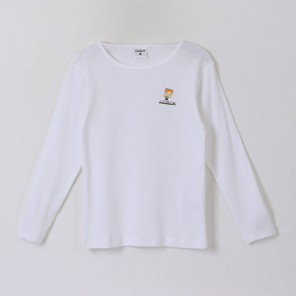 Bipack Camiseta Escolar Ni&ntilde;o Manga Larga Blanco Minecraft image number 1.0