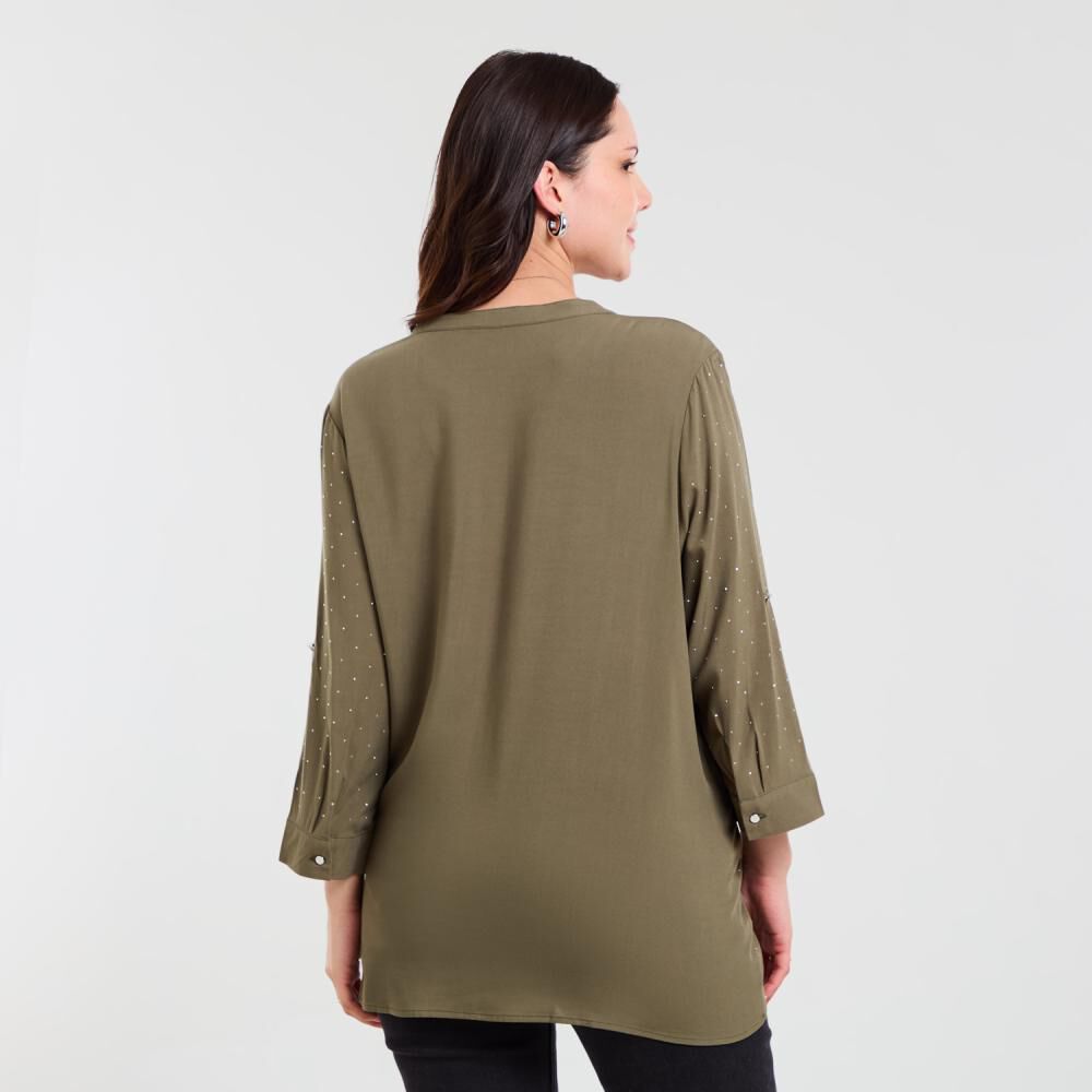 Blusa Manga 3/4 Cuello V Mujer Sexy Large image number 3.0