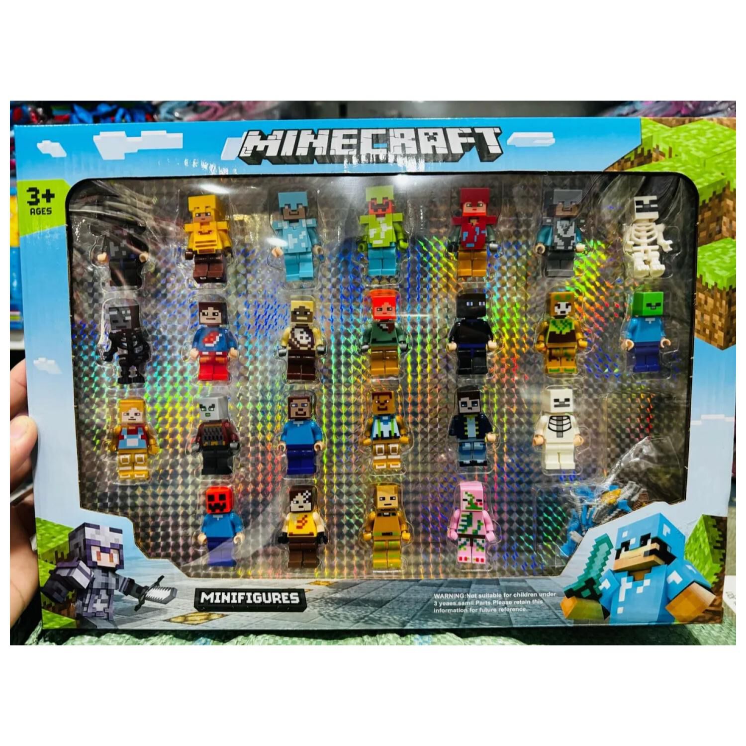 Juguete Set 24 Figuras Armables 7cm Bloques Myworld Infantil image number 0.0